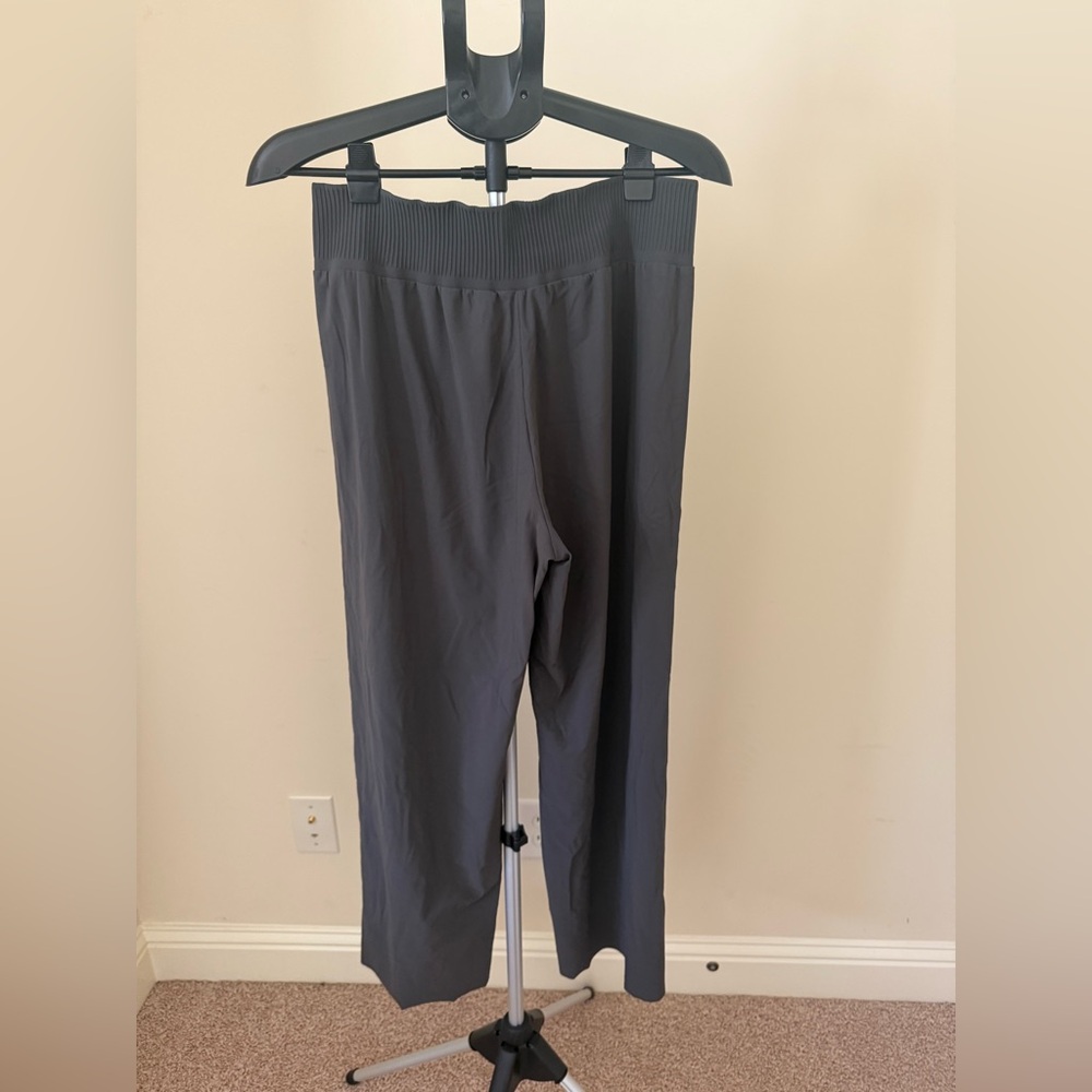 Athleta Cosmic Pant Wide Leg Career Casual Lounge Dark Gray Medium Petite